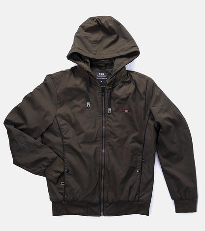 1-Zelená pánská větrovka s kapucí Duplessis-1