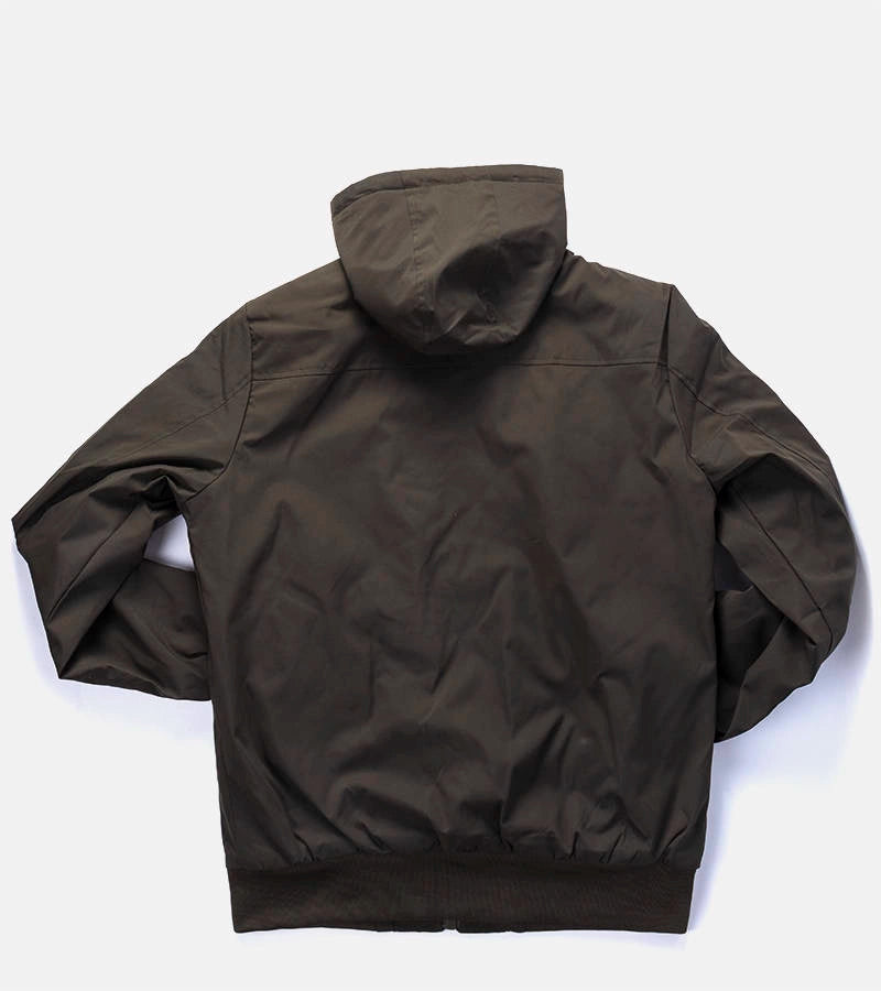 2-Zelená pánská větrovka s kapucí Duplessis-2