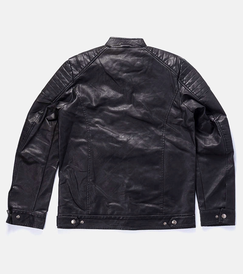 2-Černá pánská bunda z umělé kůže značky Guertin-2