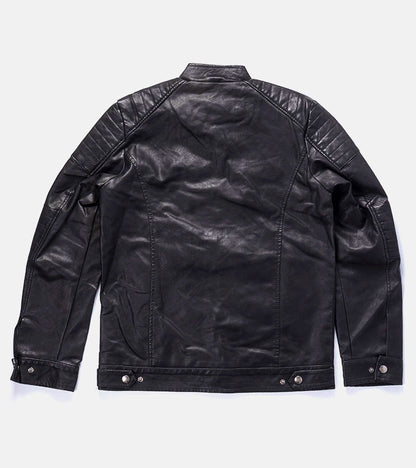 2-Černá pánská bunda z umělé kůže značky Guertin-2