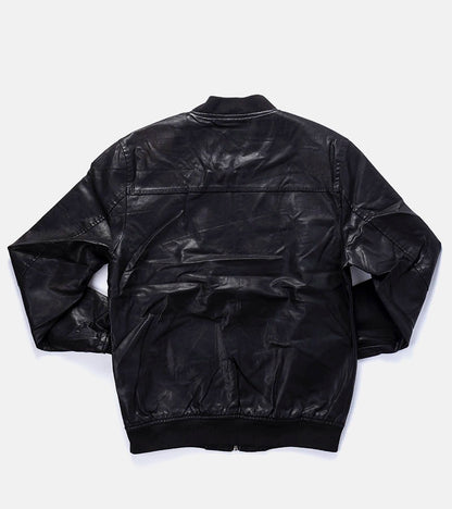 2-Černý pánský bomber z umělé kůže od značky Ysitie-2