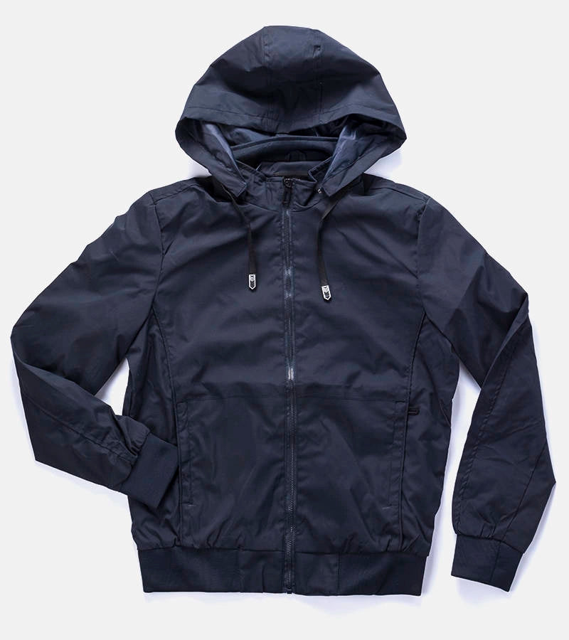 1-Pánská tmavě modrá větrovka Brault s kapucí-1