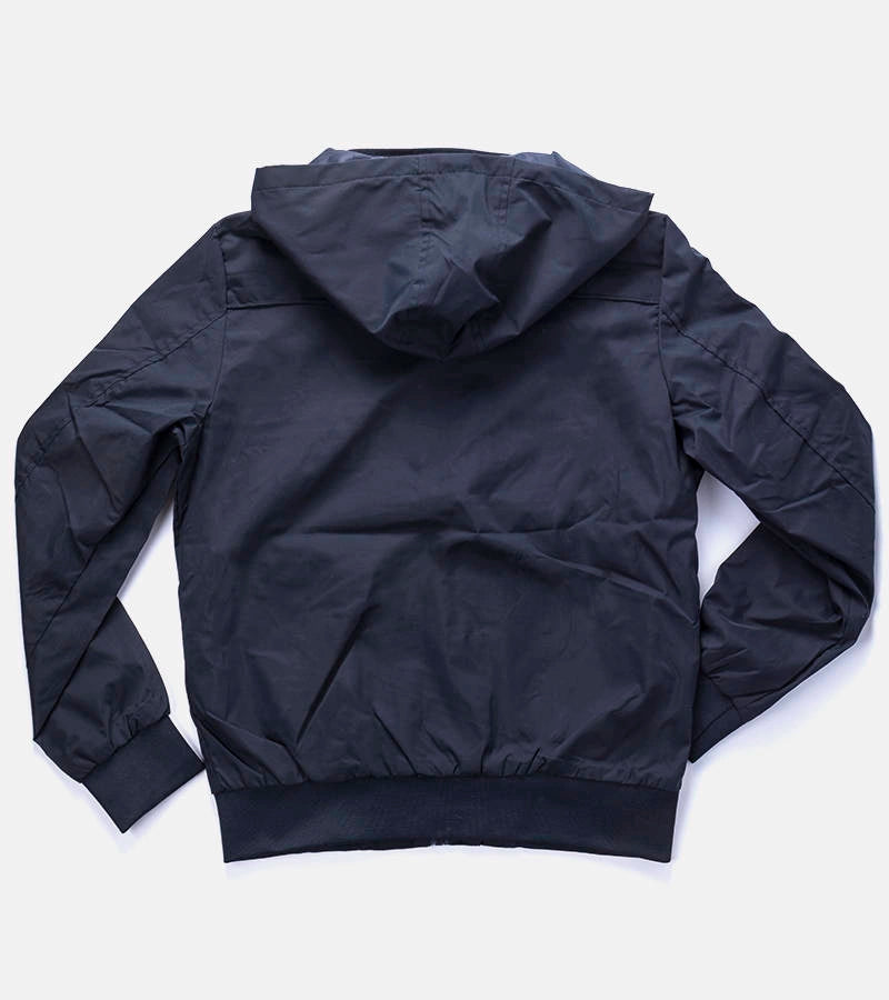 2-Pánská tmavě modrá větrovka Brault s kapucí-2