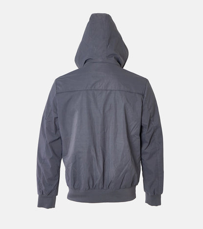 3-Šedá pánská větrovka Brault s kapucí-3