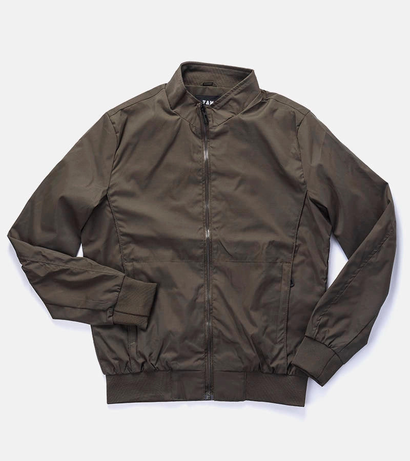 1-Zelená pánská bunda se stojáčkem Desroches-1