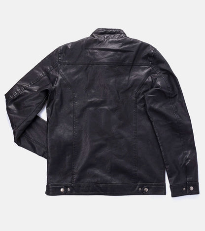 2-Černá pánská bunda Leverett z umělé kůže-2