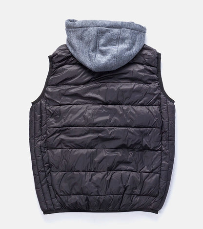 1-Černá pánská vesta s kapucí Avar-1