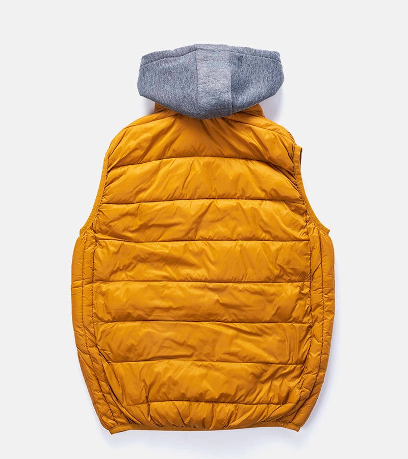 2-Pánská žlutá vesta s kapucí Avar-2