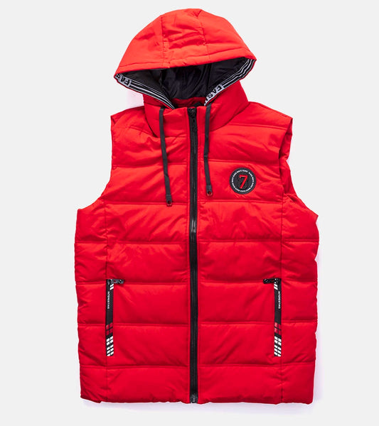 1-Pánská červená prošívaná vesta Allaire-1