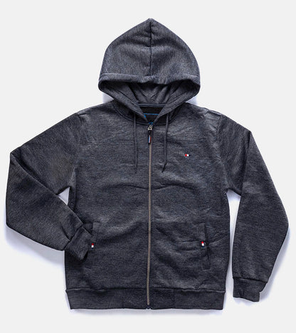 1-Pánská tmavě šedá mikina Guerin s kapucí-1