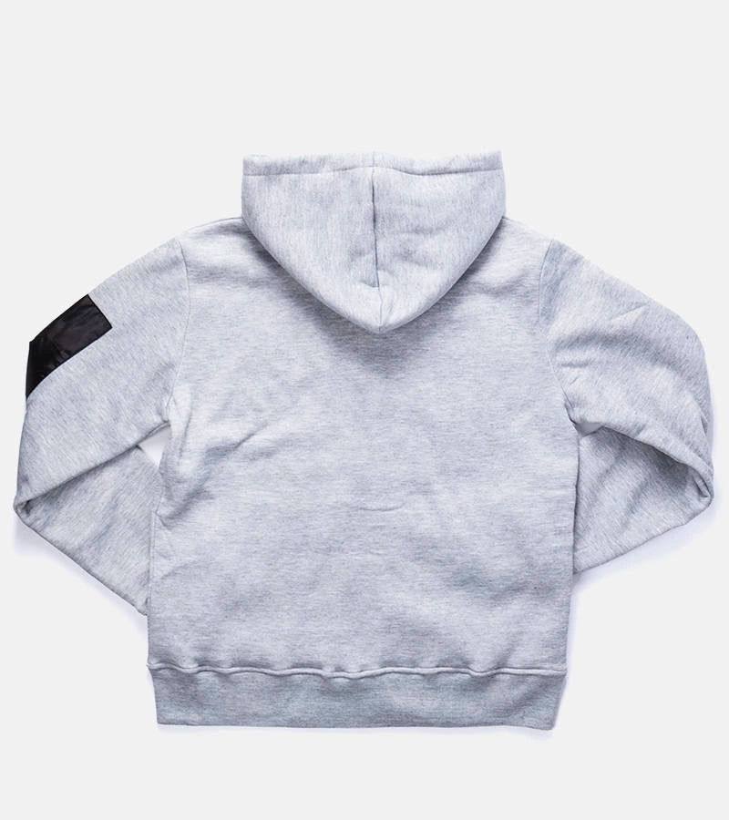 2-Světle šedá pánská mikina Labrosse s kapucí-2