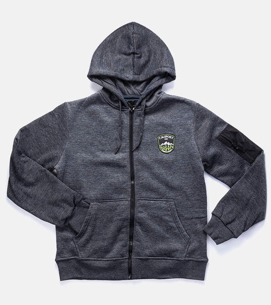 1-Tmavě šedá pánská mikina Labrosse s kapucí-1