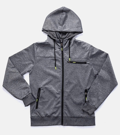 1-Tmavě šedá pánská mikina Curtis s kapucí-1