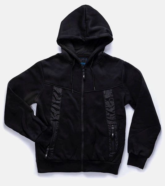 1-Černá pánská teplá mikina Astolpho s kapucí-1