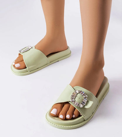 1-Zelené žabky zdobené zirkony Griegsvei-1