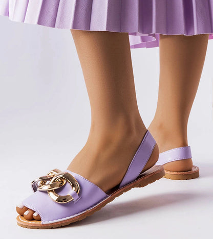 2-Fialové sandály s řetízkem od Germaine-2