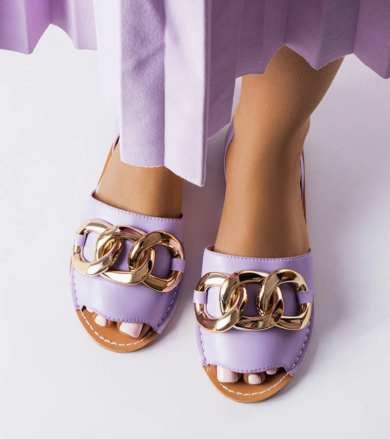 3-Fialové sandály s řetízkem od Germaine-3