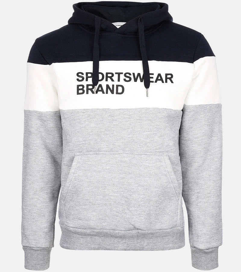 1-Pánská tmavě šedá mikina Guerin s kapucí-1