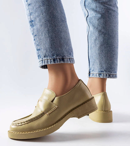 2-Zelené elegantní mokasíny Élodie-2