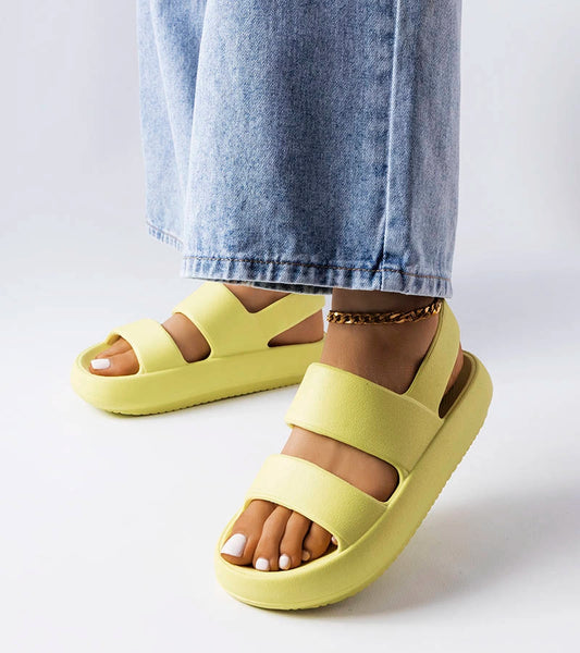 2-Zelené žabkové sandály Émond-2