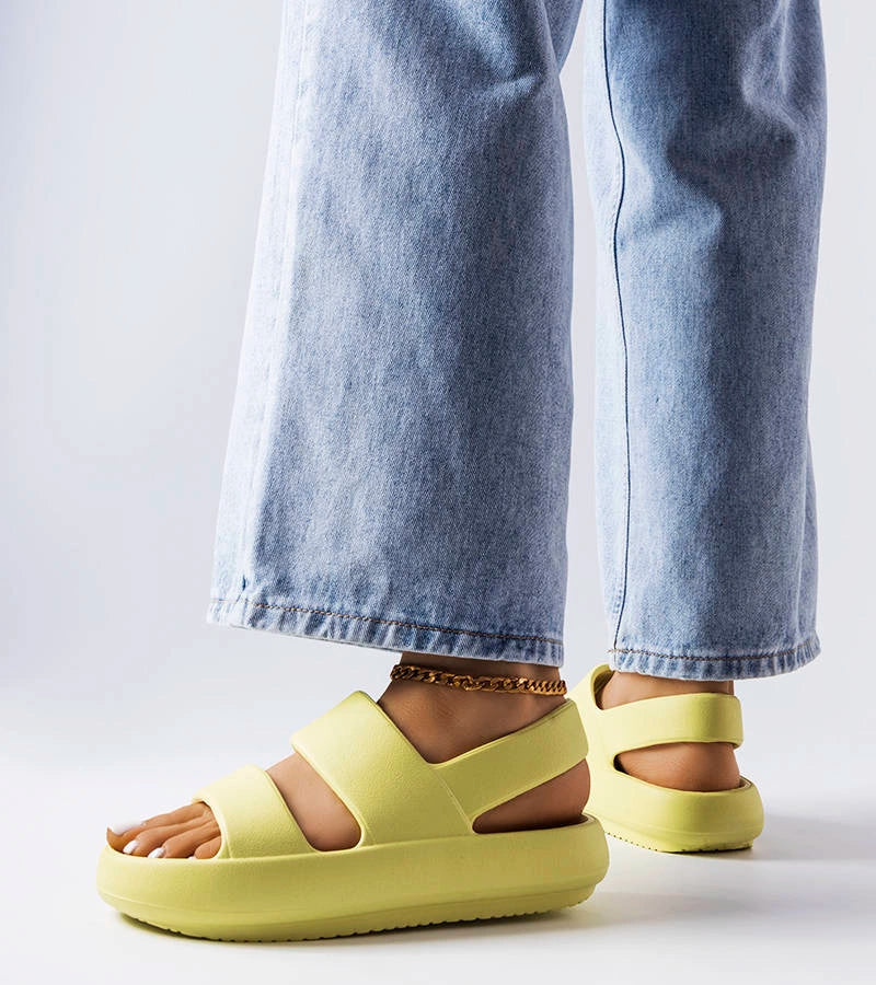 1-Zelené žabkové sandály Émond-1