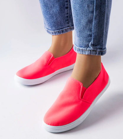 1-Růžové látkové nazouvací tenisky Louisville-1