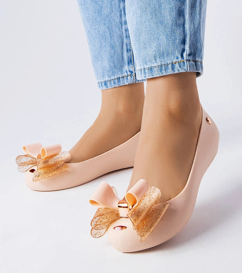 1-Béžové baleríny s mašlí Jerome-1