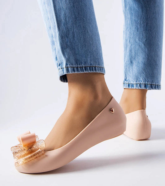 2-Béžové baleríny s mašlí Jerome-2