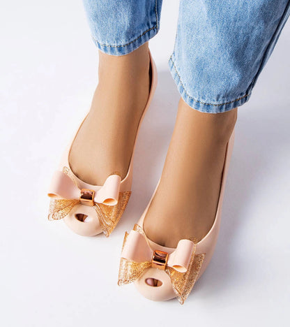 3-Béžové baleríny s mašlí Jerome-3