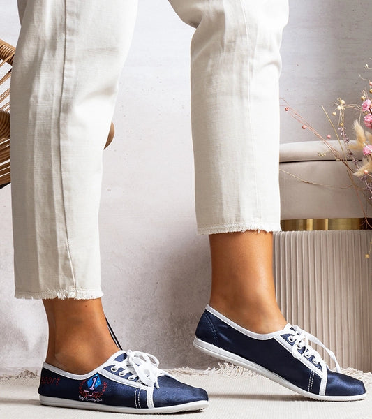 1-Dámské tmavě modré tenisky Woodstock-1