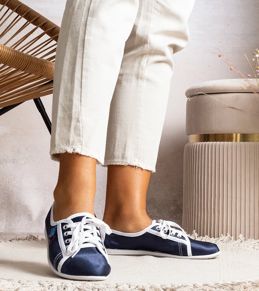 2-Dámské tmavě modré tenisky Woodstock-2