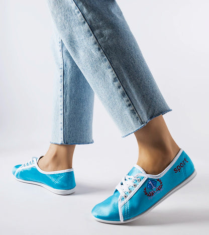 3-Modré dámské tenisky Woodstock-3