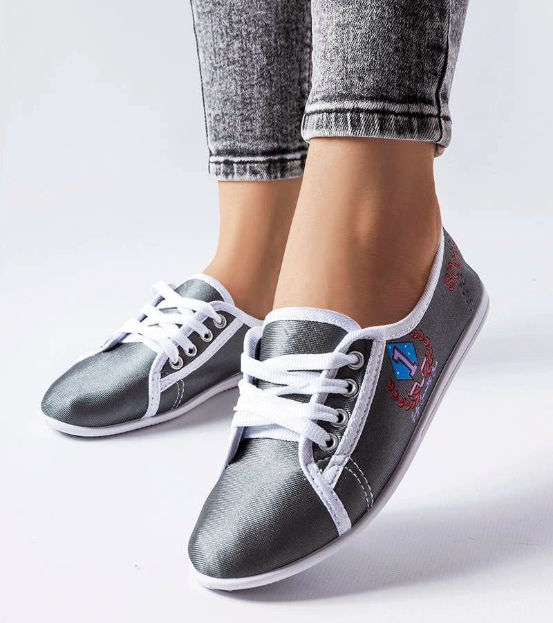 3-Šedé dámské tenisky Woodstock-3