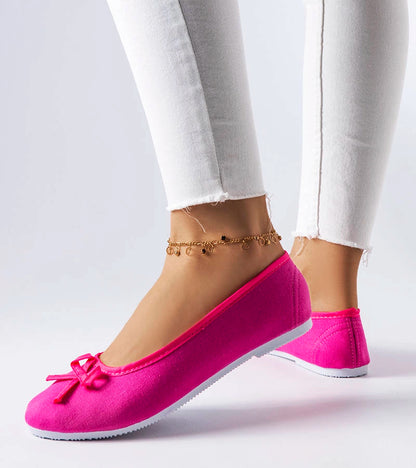 3-Růžové látkové baleríny od společnosti Gendron-3