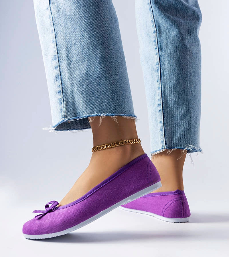 2-Fialové látkové baleríny Gendron-2