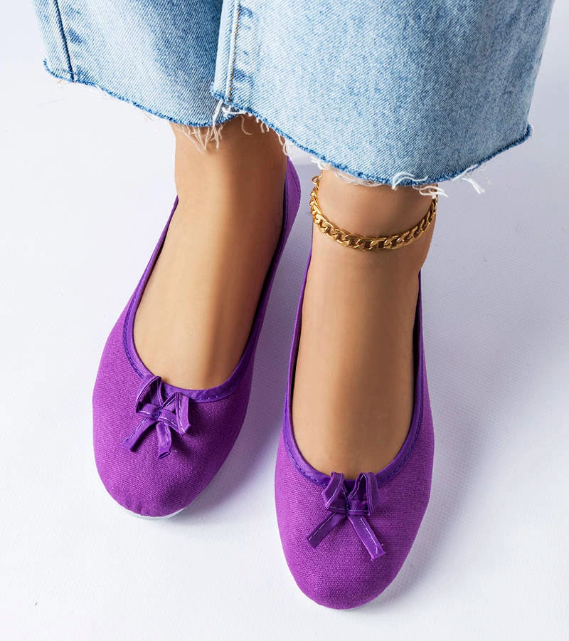 3-Fialové látkové baleríny Gendron-3