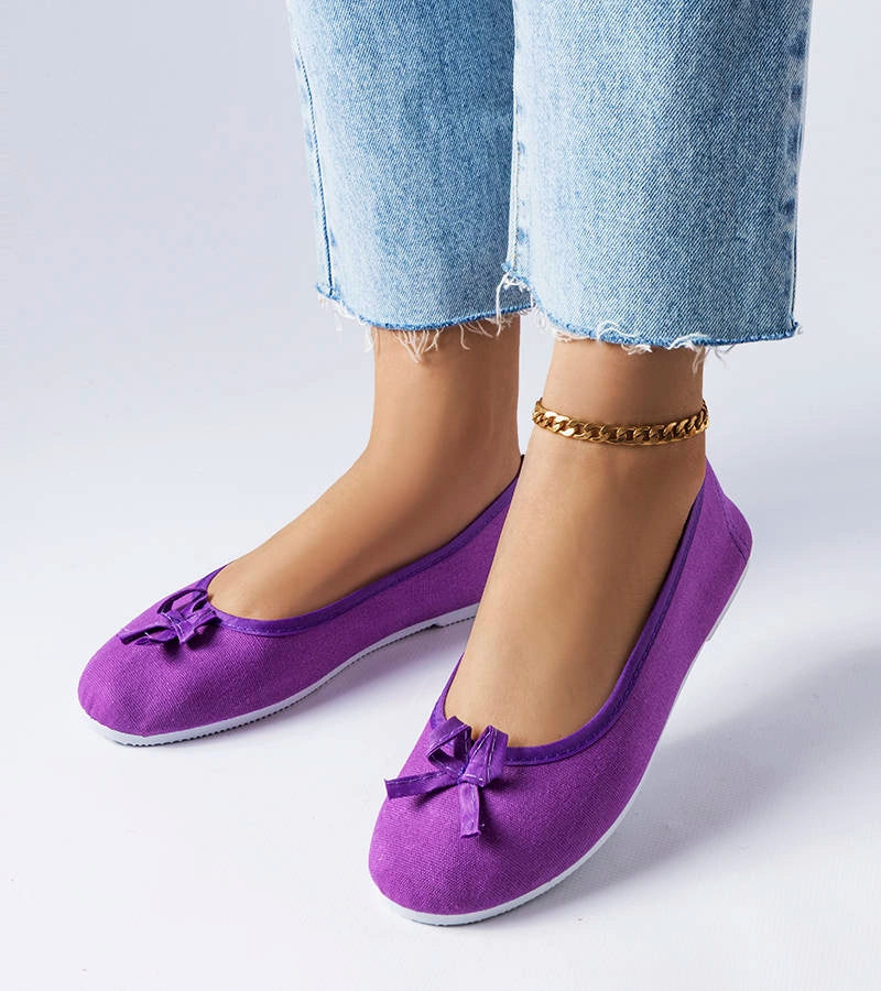 1-Fialové látkové baleríny Gendron-1