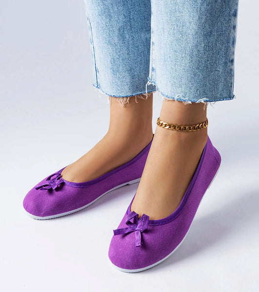 1-Fialové látkové baleríny Gendron-1