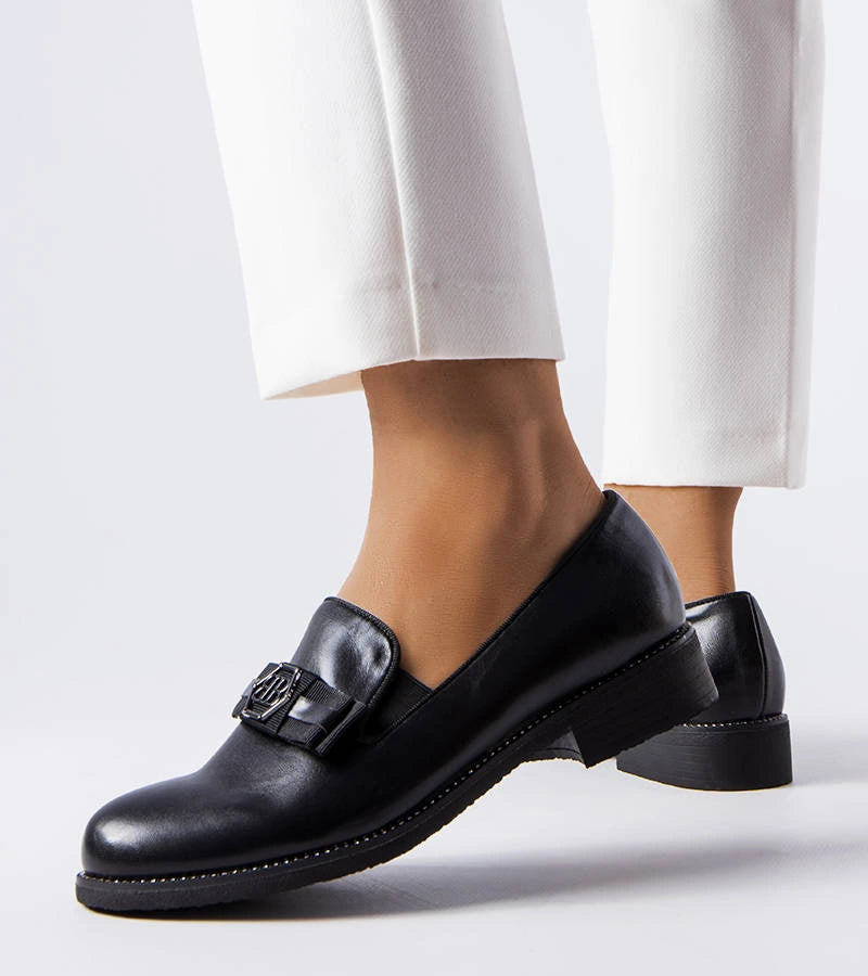 2-Černé zdobené mokasíny Tanguy-2