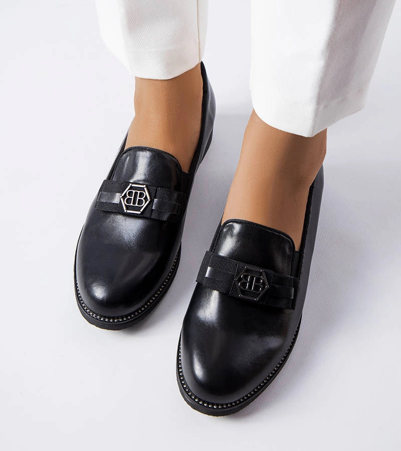 3-Černé zdobené mokasíny Tanguy-3