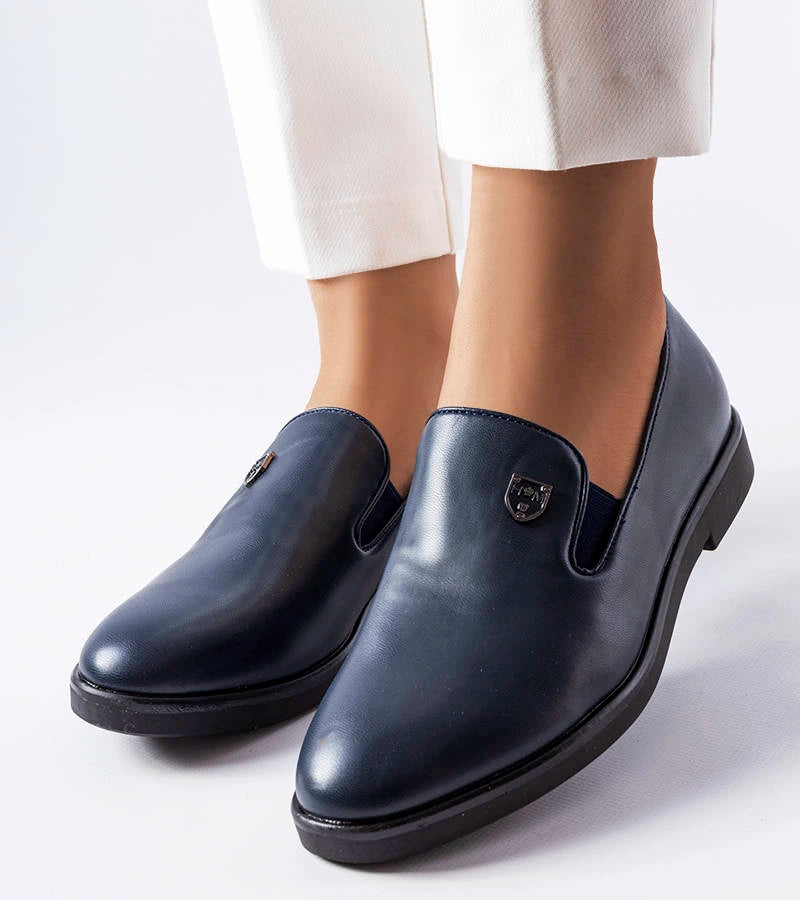 1-Tmavě modré hladké polobotky Concord-1