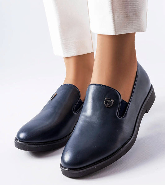 1-Tmavě modré hladké polobotky Concord-1