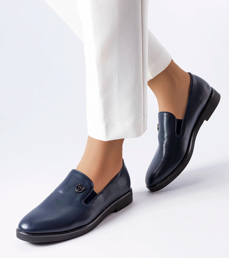 2-Tmavě modré hladké polobotky Concord-2