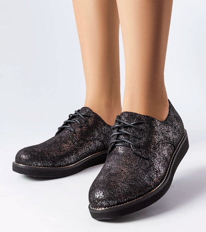 2-Černé třpytivé polobotky Cemetery-2