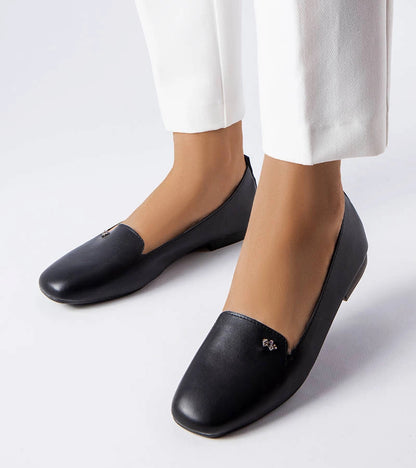 1-Černé baleríny se čtvercovou špičkou Noël-1