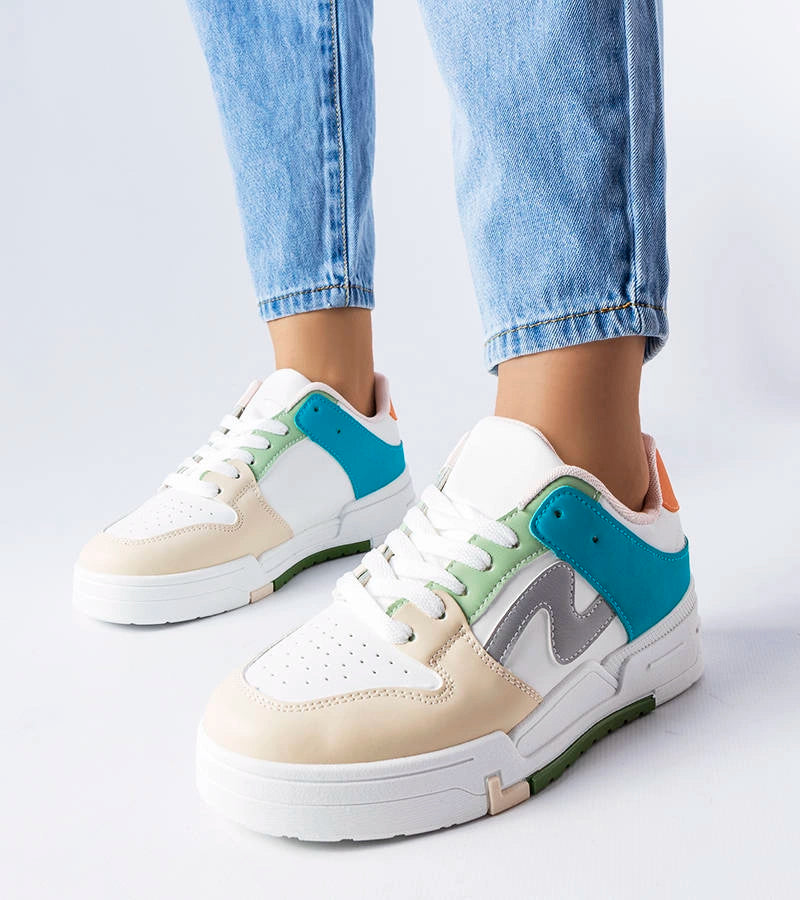 1-Béžovo-modré boty Harter na platformě-1