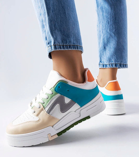 2-Béžovo-modré boty Harter na platformě-2