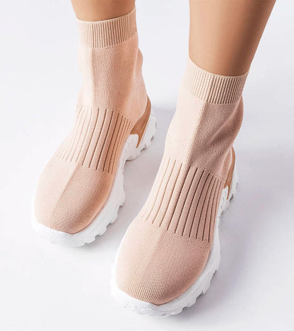 3-Béžové tenisky s elastickým svrškem Antonio-3