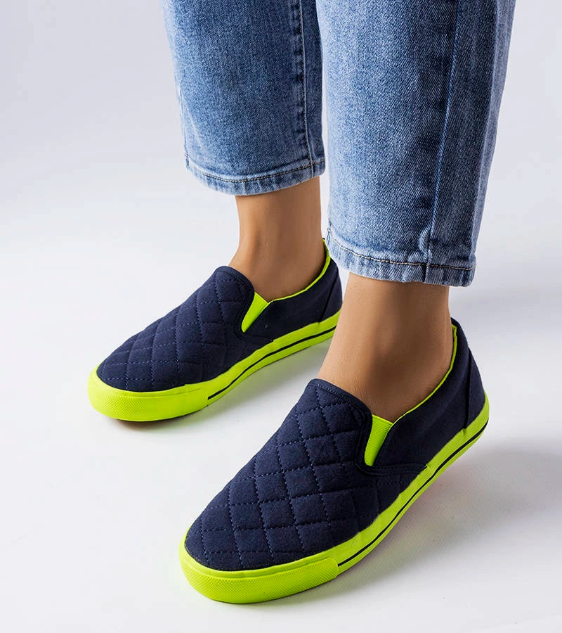 1-Tmavě modré prošívané nazouvací tenisky Balsamo-1