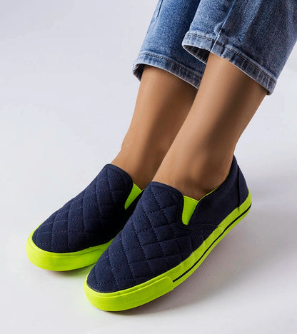 2-Tmavě modré prošívané nazouvací tenisky Balsamo-2